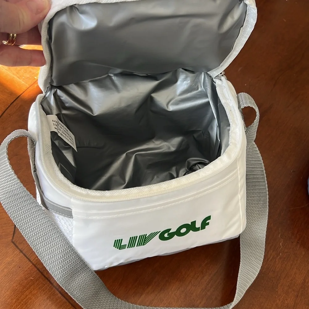 NEW LIV Golf Insulated Cooler Bag Zip Closure w/Shoulder Strap